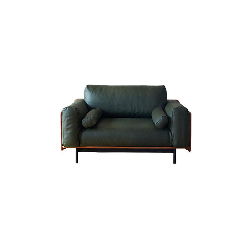 CAGUUU クーポンで最大20%OFF ウッドフレーム本革グリーン