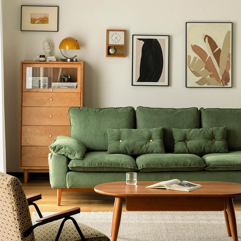 CAGUUU コーデュロイクッションソファ L60*W60*H42cm 高密度