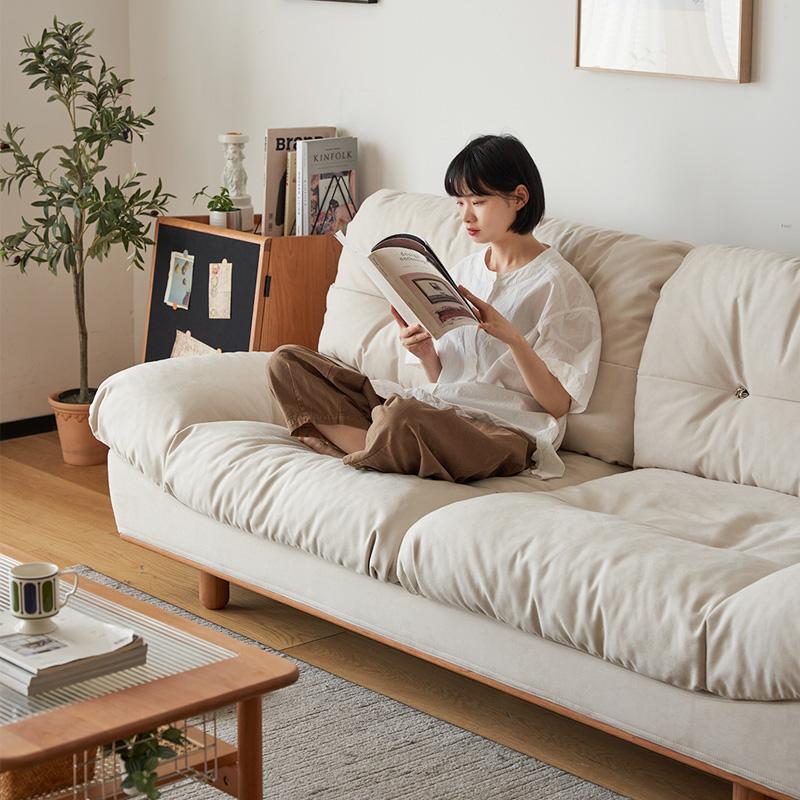 CAGUUU 一人掛け クラシッククッションクラウドソファ L130*W106*H88cm