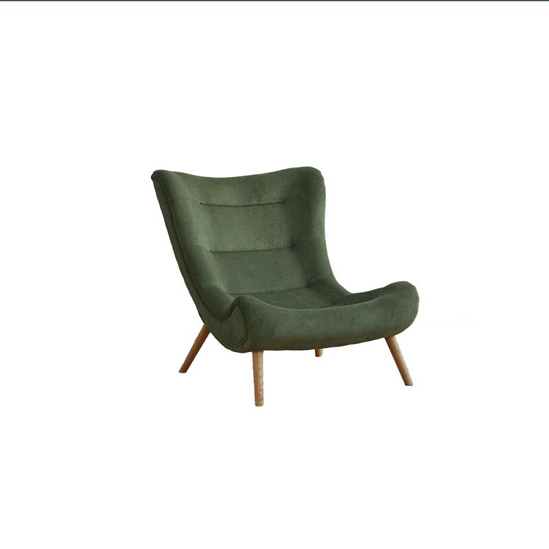 CAGUUU ハイバッククッションソファチェア L88*W105*H95cm 天然木製