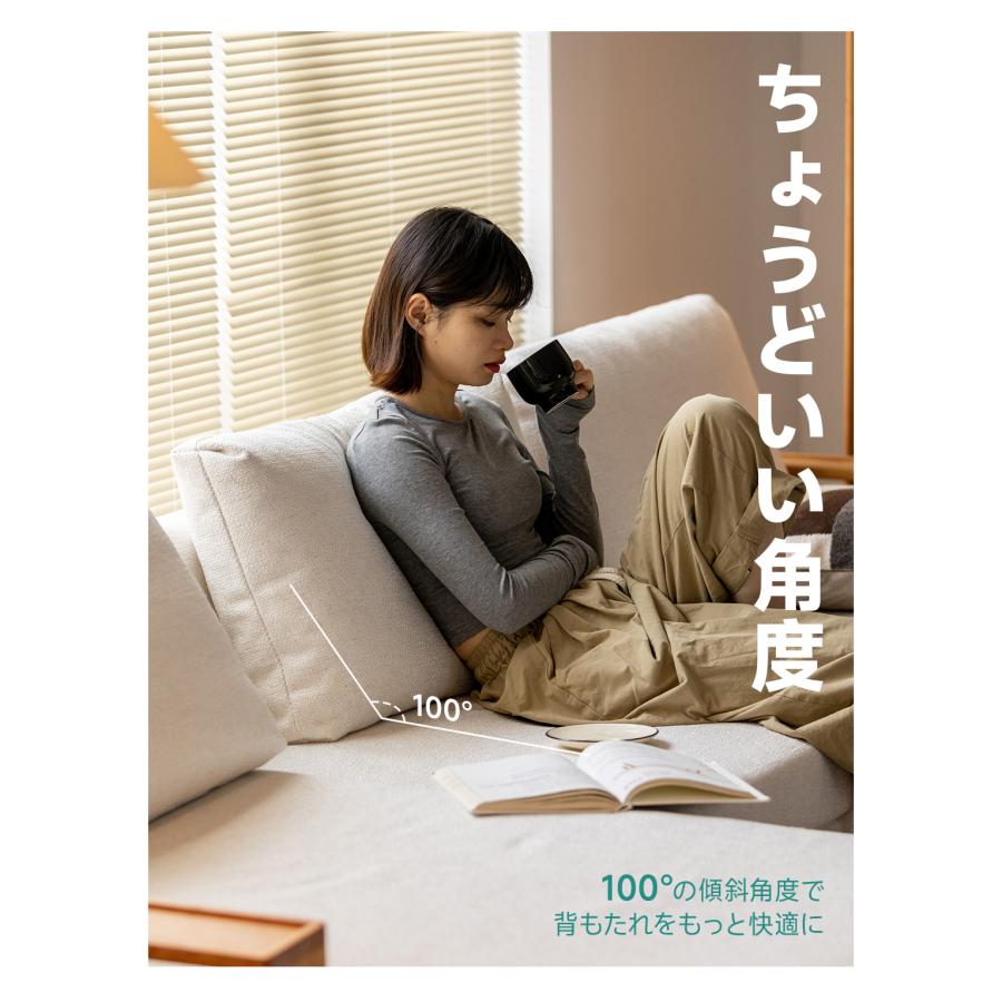 CAGUUU ウッドフレームスクエアクッションシステムソファ L180*W85