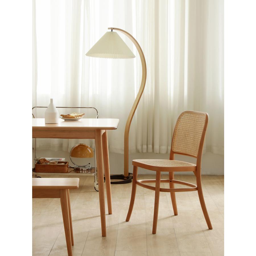 CAGUUU クラシックラタン調ウッドダイニングチェア クラシックなラタン