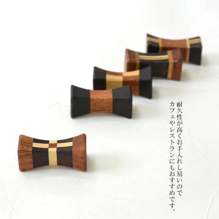 【定形外郵便】箸置き YOSEGI 5種類 チークウッド おしゃれ 木製 カトラリー レスト はしおき はし置き 贈り物 プレゼント かわいい|cahaya-lamp|02