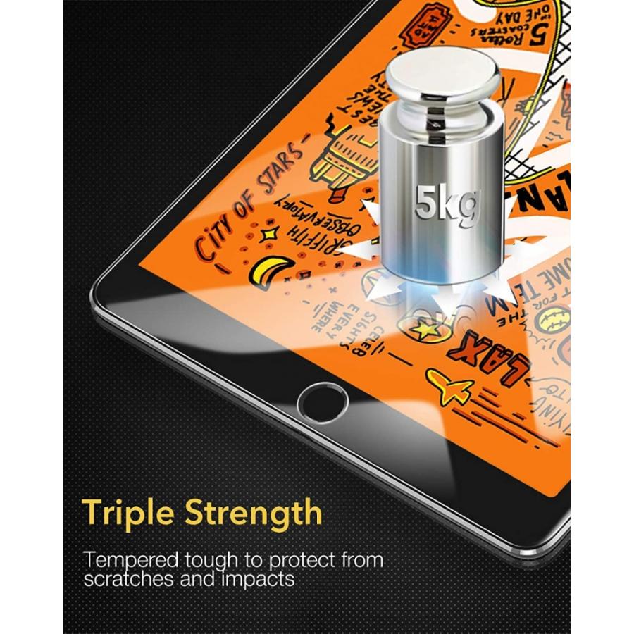 iPad mini ESR Mini5 Mini4 ガラスフィルム 高度透明 3倍強化 ガラス