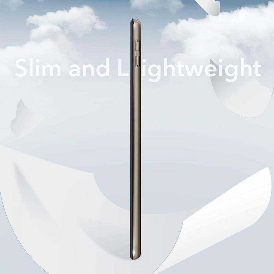 iPad 第9/8/7世代 (2021, 2020, 2019) ケース オートスリープ/ウェイク機能対応 半透明 薄型 軽量 傷防止 ハードカバー 三つ折りスタンド|caihong|06