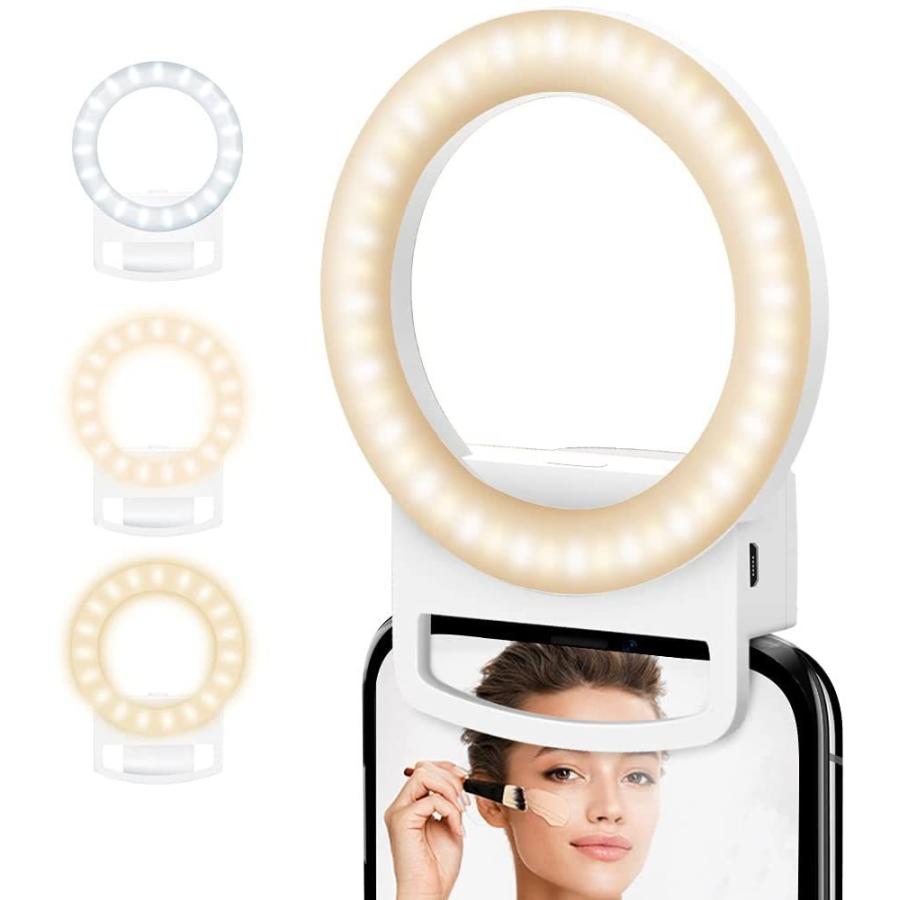 iPad 自撮りライト 自撮りLEDリングライト スマホライト 3色モード 54