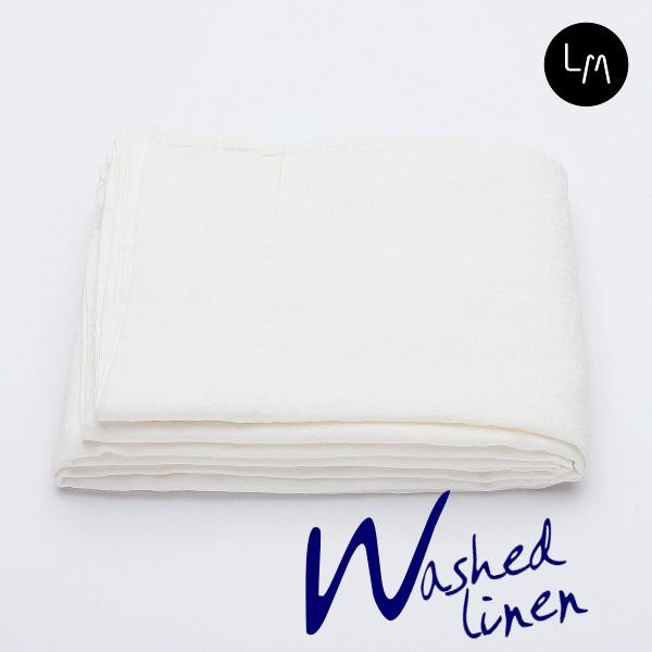 リネンミー LinenMe フラットシーツ オフホワイト ウォッシュド コレクション プレウォッシュリネン100% リトアニア製