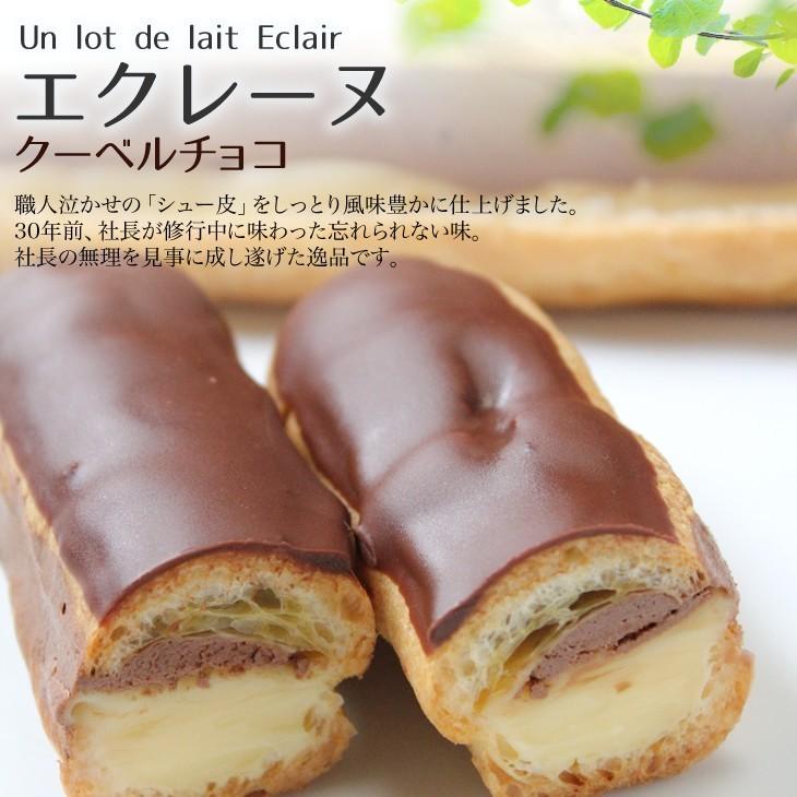 シュー皮しっとり、新感覚のエクレア エクレーヌ クーベルチョコ　贈り物 にも！ミルクたっぷりの皮が口どけしっとりで風味豊か☆ | 