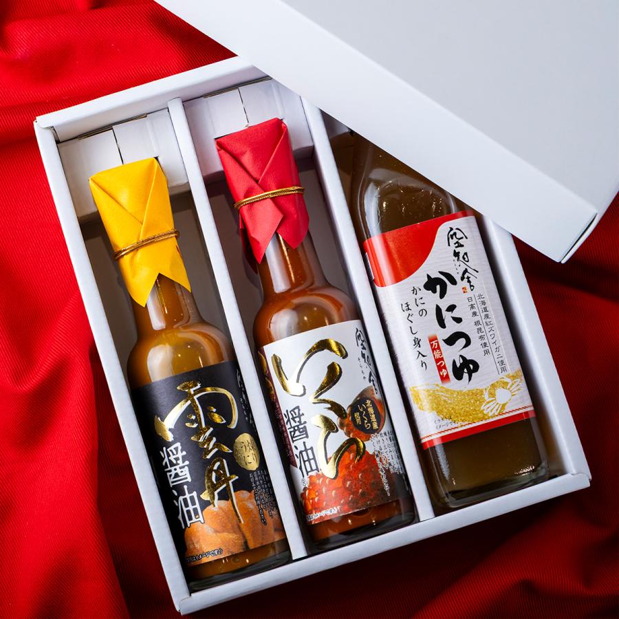 かにつゆ・醤油セット（空知舎のかにつゆ 300ml・いくら醤油 150ml