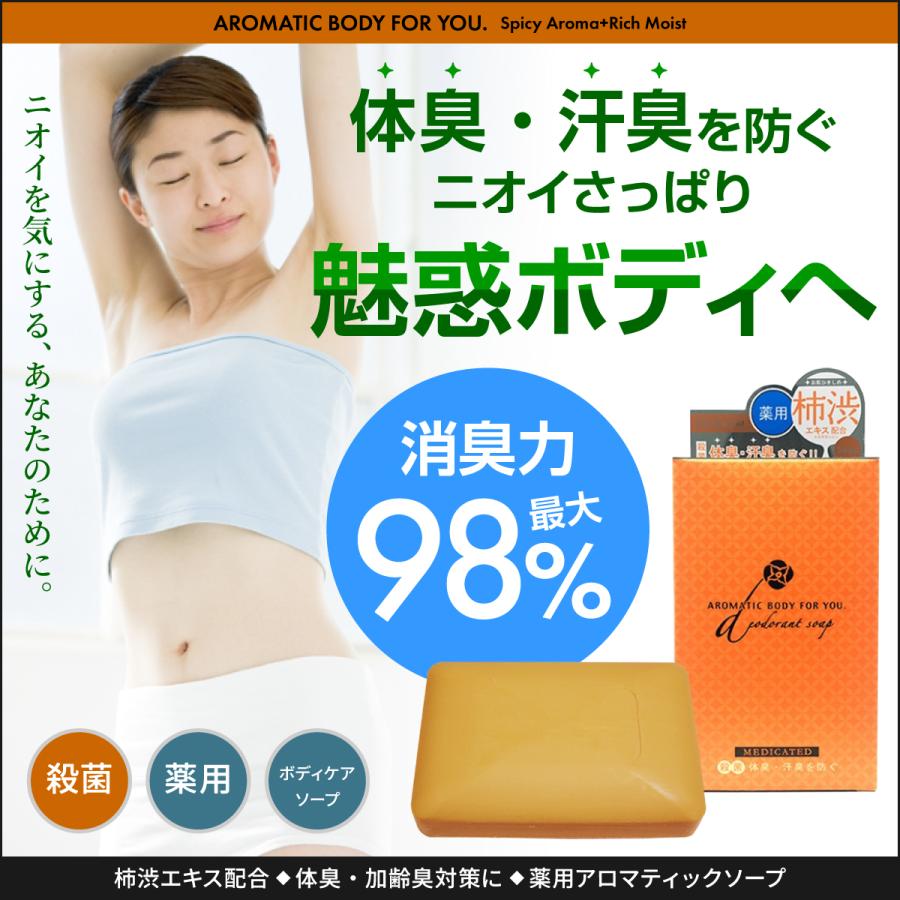 【正規販売店】薬用アロマティックソープ 柿渋石けん ポイント消化 |  | 01