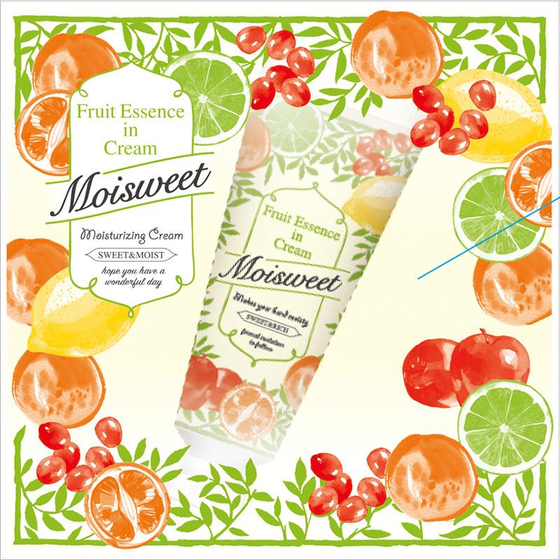 モイスウィート フルーツエッセンスインクリーム 保湿クリーム 40g 7種のフルーツエキス・ヒアルロン酸・コラーゲン配合 ポイント消化