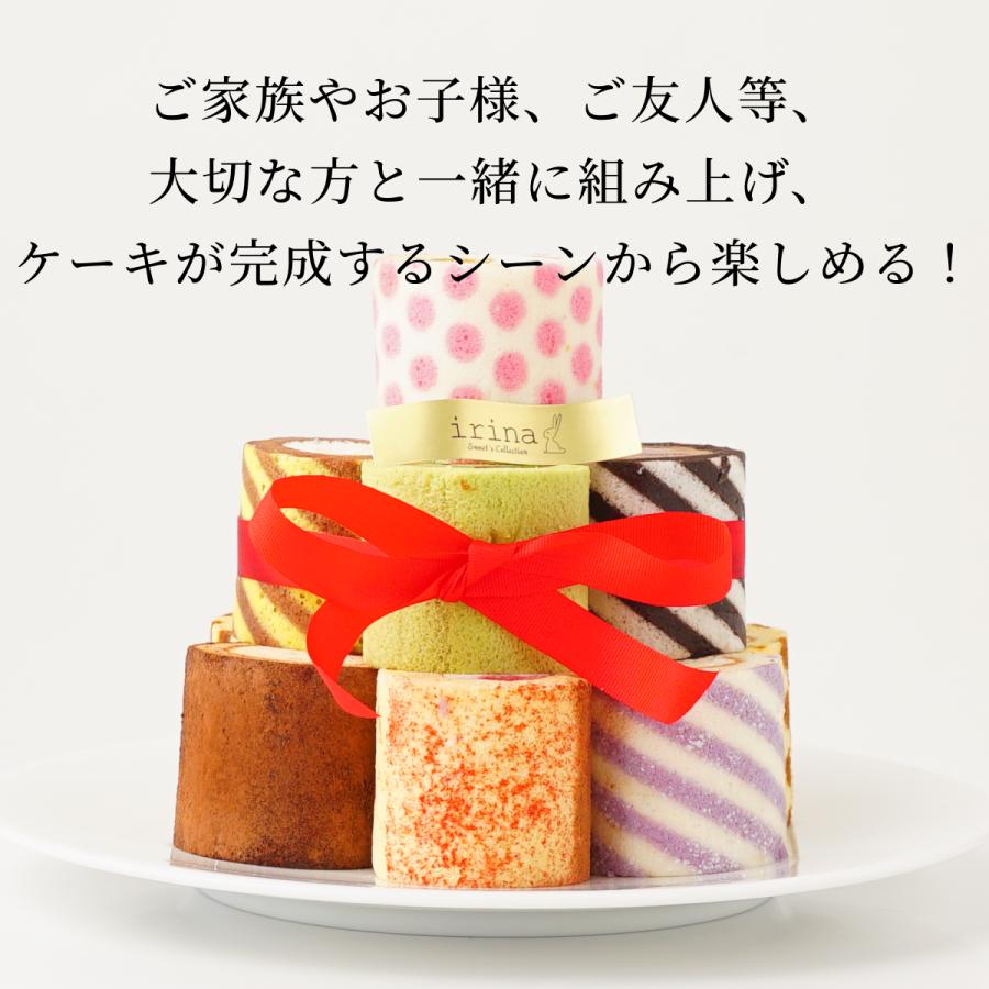 【1/4〜6お届け不可】12種ロールケーキタワーキット3段（12個入）プレゼント スイーツ ギフト 詰め合わせ 誕生日 バースデー お取り寄せ 送料無料 | Cake.jp | 01