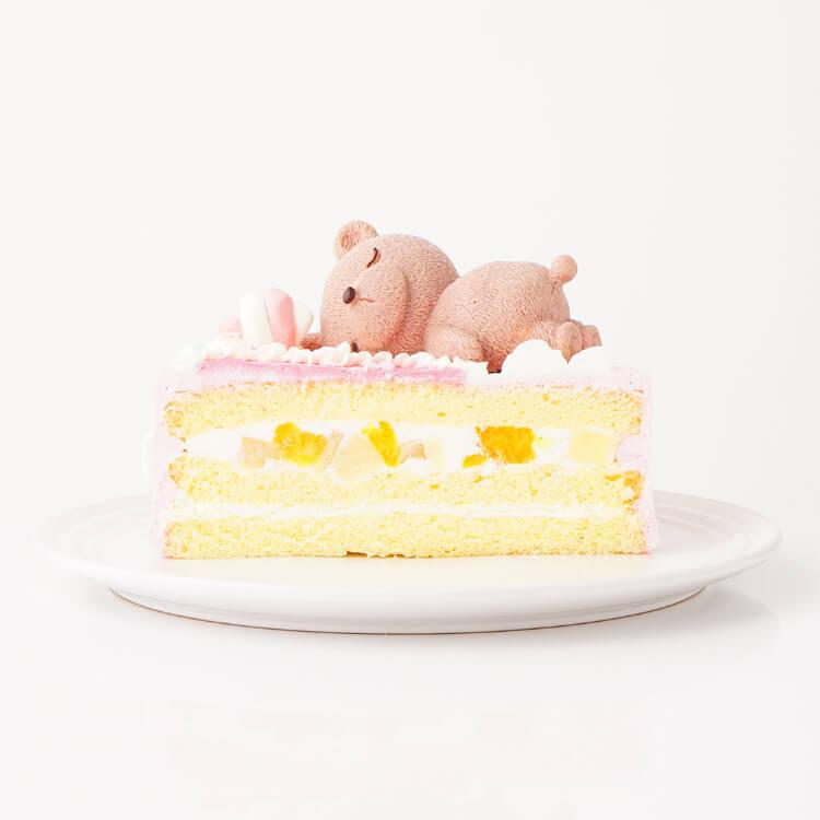 誕生日ケーキ バースデーケーキ おやすみくまちゃん センイルケーキ くま キャラクターケーキ 送料無料 5号｜cakejp｜05