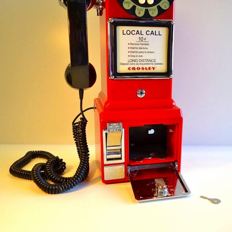 アメリカ クロスリー1950年代 レトロ壁掛け電話 公衆電話 Crosley CR56 