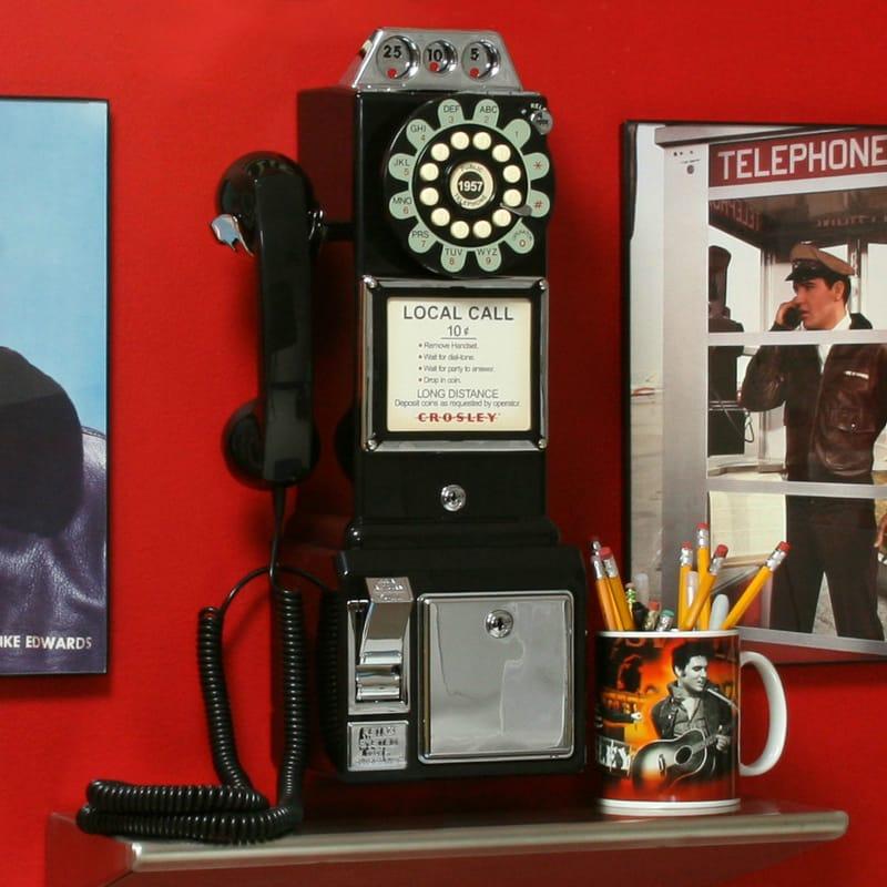 アメリカ クロスリー1950年代 レトロ壁掛け電話 公衆電話 Crosley CR56 1950s Wall Pay Phone｜cakmkt｜10