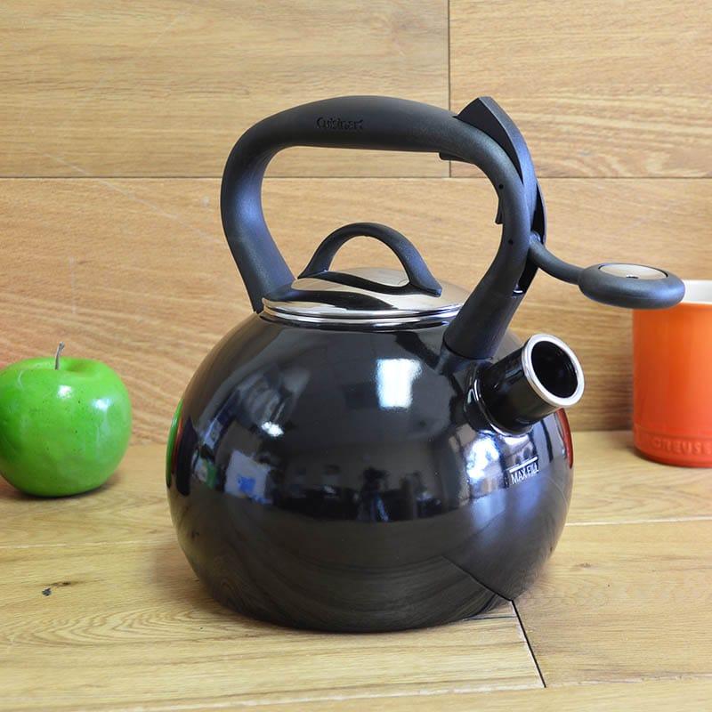 クイジナート ホーロー笛吹きケトル 2L 黒 IH対応 Cuisinart Valor 2 Qt. Tea Kettle Black