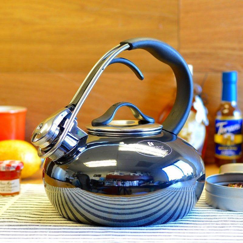 笛吹きケトル 琺瑯 シャンタール クラシック ループ 1.7L ブラック 黒