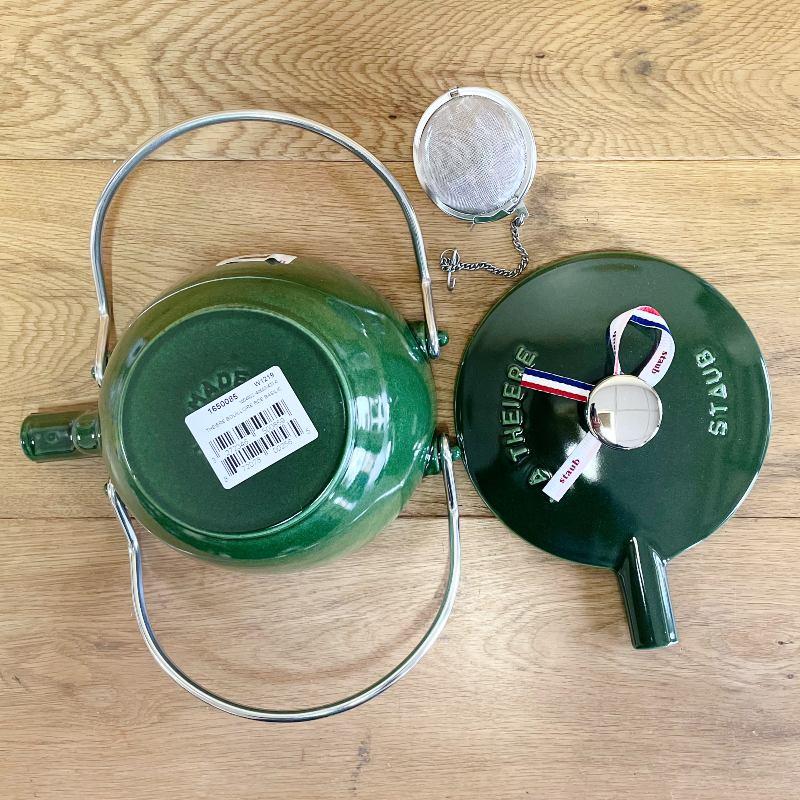 フランス ストウブ ヤカン ケトル 1.15L バジル 緑 グリーン 直径16.5 
