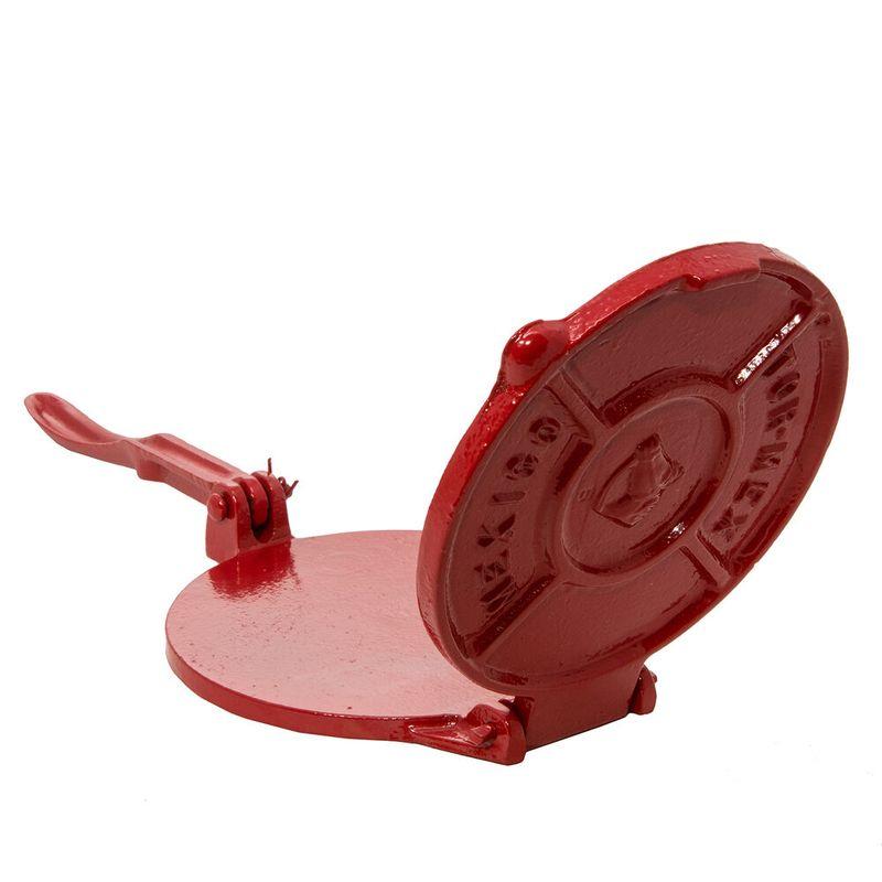 トルティーヤプレス ブリトー 直径18cm メキシコ製 鋳鉄 レッド 赤