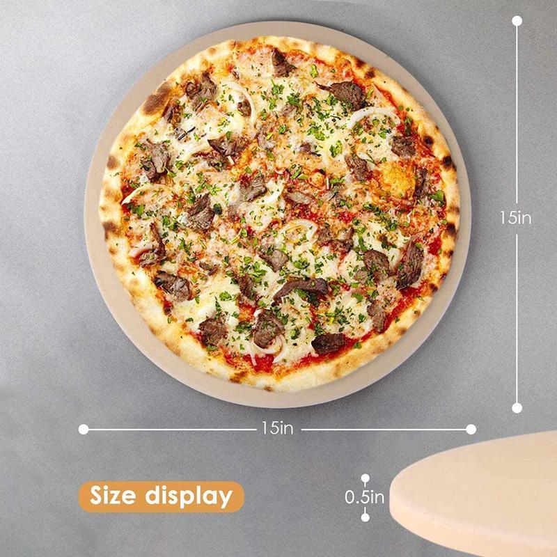 ピザストーン 直径38cm ブレッド ビスケット Pizza Stone, 15\" Round Engineered Tuff Cordierite"_1