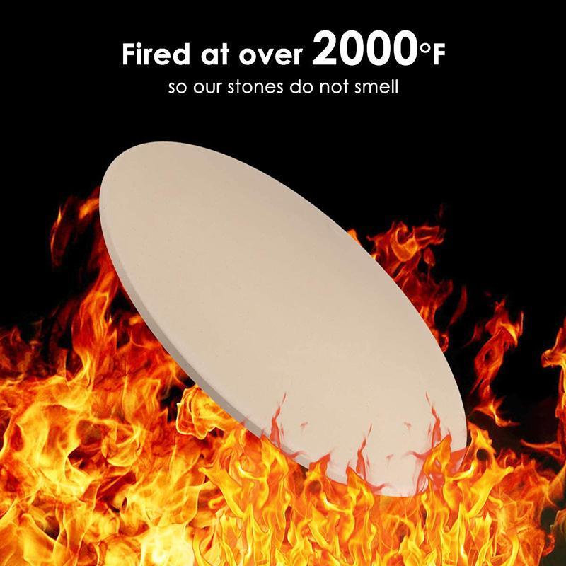 ピザストーン 直径38cm ブレッド ビスケット Pizza Stone, 15\" Round Engineered Tuff Cordierite"_2