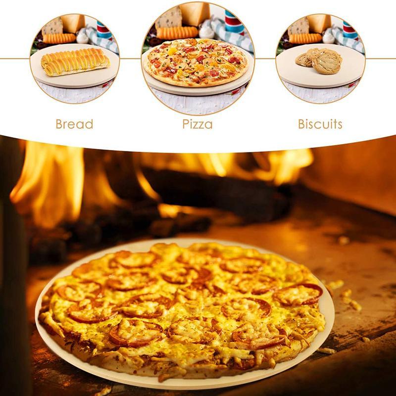 ピザストーン 直径38cm ブレッド ビスケット Pizza Stone, 15\" Round Engineered Tuff Cordierite"_4