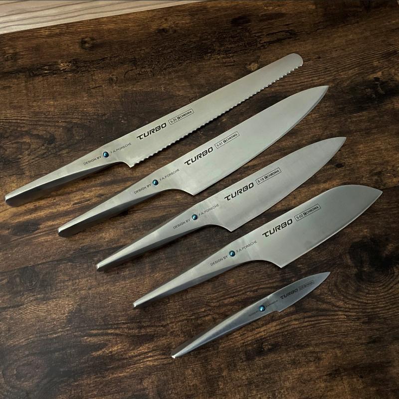 ポルシェデザイン 包丁 牛刀 中 クロマ ターボ 刃渡187mm シェフナイフ