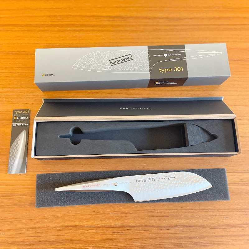 ポルシェデザイン 包丁 クロマ社 ターボ 刃渡り155mm 三徳包丁 Chroma