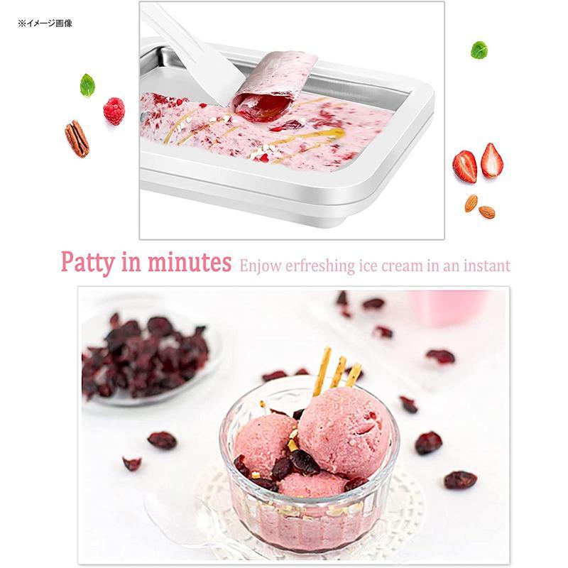 アイスクリームメーカー ロールアイス ステンレス プレート Instant Ice Cream Maker Pan and Scraper