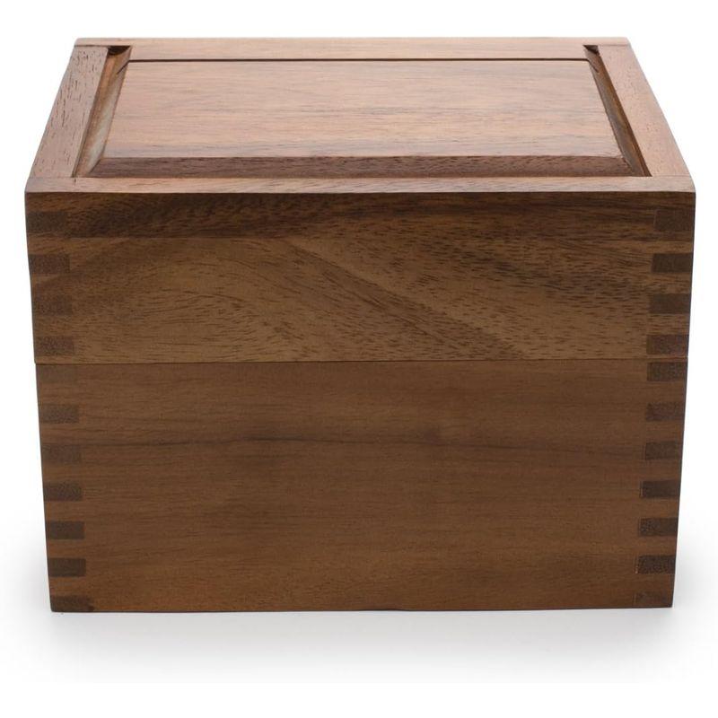 レシピボックス アカシア 木製 Ironwood Gourmet Acacia Wood Recipe Box with Divider Tabs_2