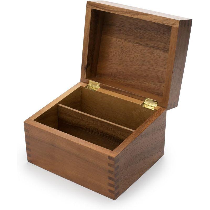 レシピボックス アカシア 木製 Ironwood Gourmet Acacia Wood Recipe Box with Divider Tabs_4