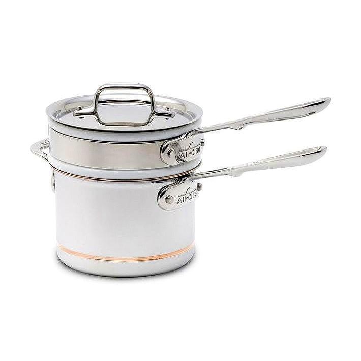 オールクラッド 2L 片手鍋 メルター 陶器 ダブルボイラー AllClad CopperCore Porcelain Double