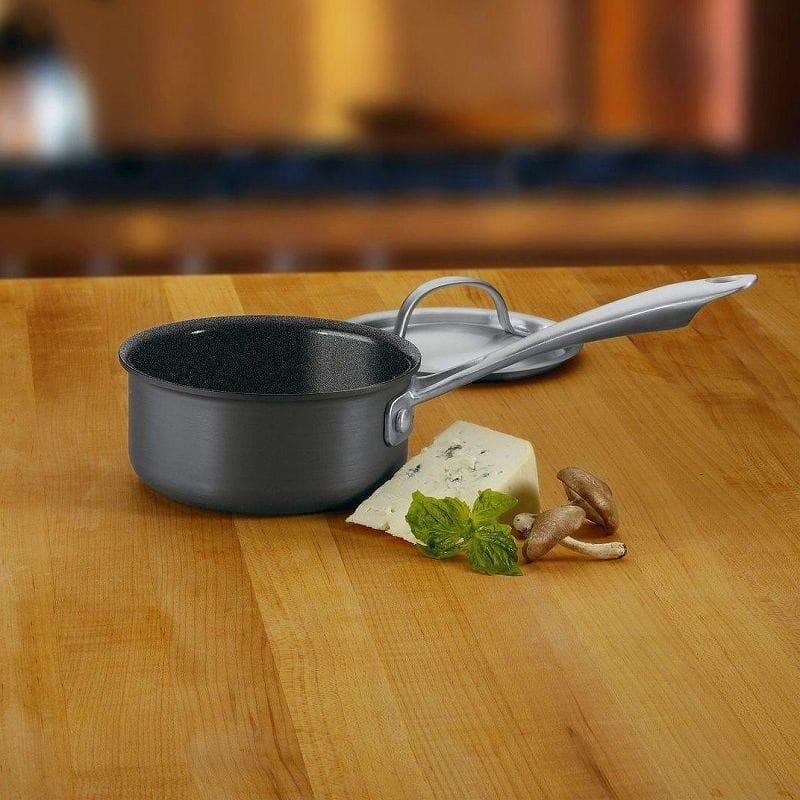 クイジナート 片手鍋 フタ付 PTFEフリー PFOAフリー Cuisinart GreenGourmet HardAnodized