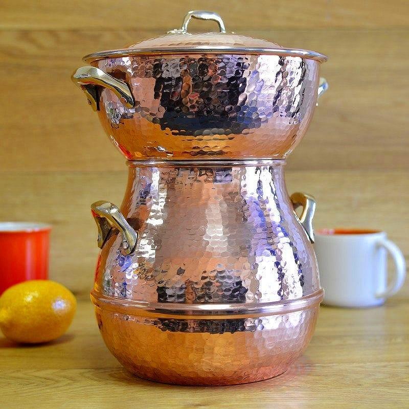 ハンドハンマー 銅鍋 蒸し器 クスクスメーカー 小龍包 Hand-Hammered