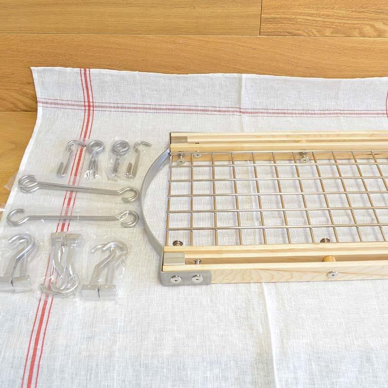 ポットラック 鍋かけ 天井につるすタイプ J.K. Adams Mini Gray Oval Ceiling Hanging Pot Rack PRCの画像