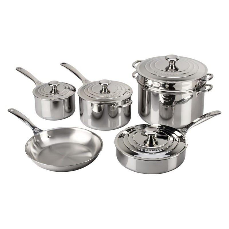 ル クルーゼ クックウェアー10点セット ステンレススチール ルクルーゼ Le Creuset 10 Piece Tri Ply Stainless カリフォルニアキッチンマーケット 通販 Yahoo ショッピング