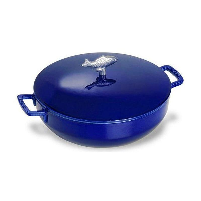 ストウブ ブイヤベースポット 4.7L ダークブルー Staub Cast Iron 5qt Bouillabaisse Pot