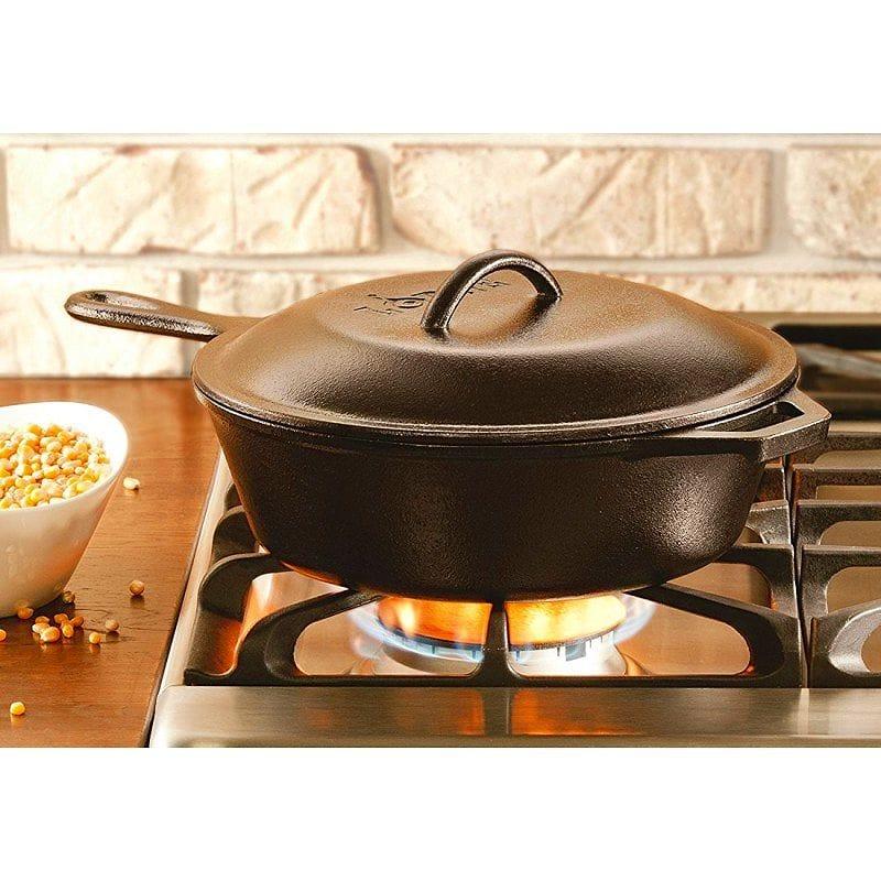 ロッジ 直径26cm ディープスキレット シーズニング済 フライパン Lodge L8CF3 Cast Iron Covered Chicken Fr_3