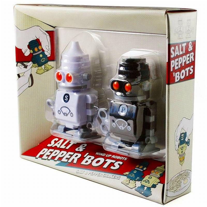 塩とコショウロボット SUCK UK Salt and Pepper Robot Shakersの画像