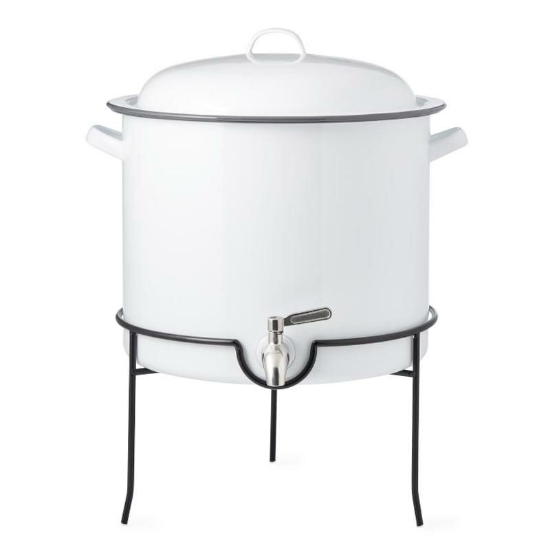 ドリンクサーバー 14L ディスペンサー エナメル ホーロー ステンレス蛇口 スタンド付 Enamel Beverage Dispenser