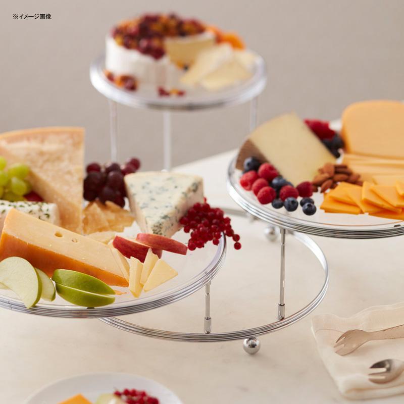 ディスプレイスタンド 丸形 3段 直径30cm プラスチックプレート シルバー カフェ レストラン バイキング ビュッフェ Wilton 307-85の画像