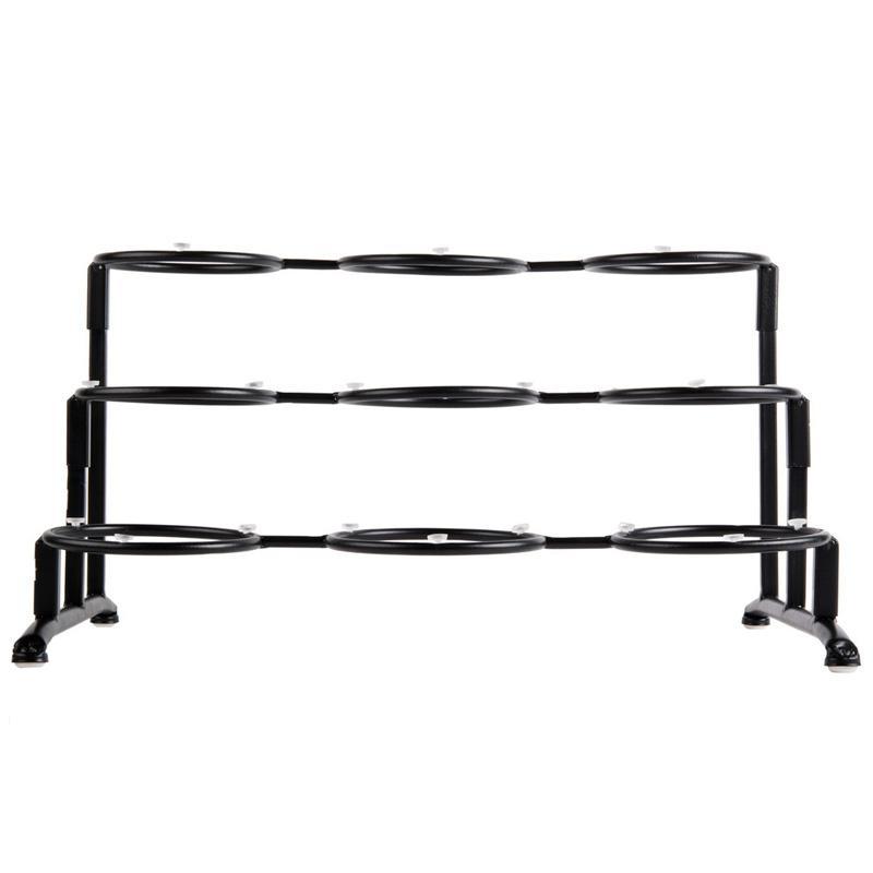 ディスプレイスタンド 3段 メタル ガラス皿12個付 ブラック カフェ