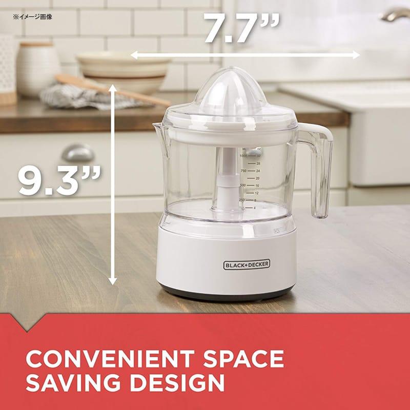 ブラック・アンド・デッカー シトラスジューサー 1L BLACK+DECKER 32oz Citrus Juicer, White