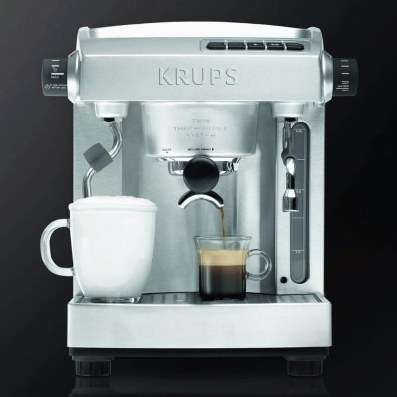 クラップス フルメタル ツインサーモ エスプレッソマシン カプチーノ KRUPS XP618050 Full Stainless Steel Twin_2