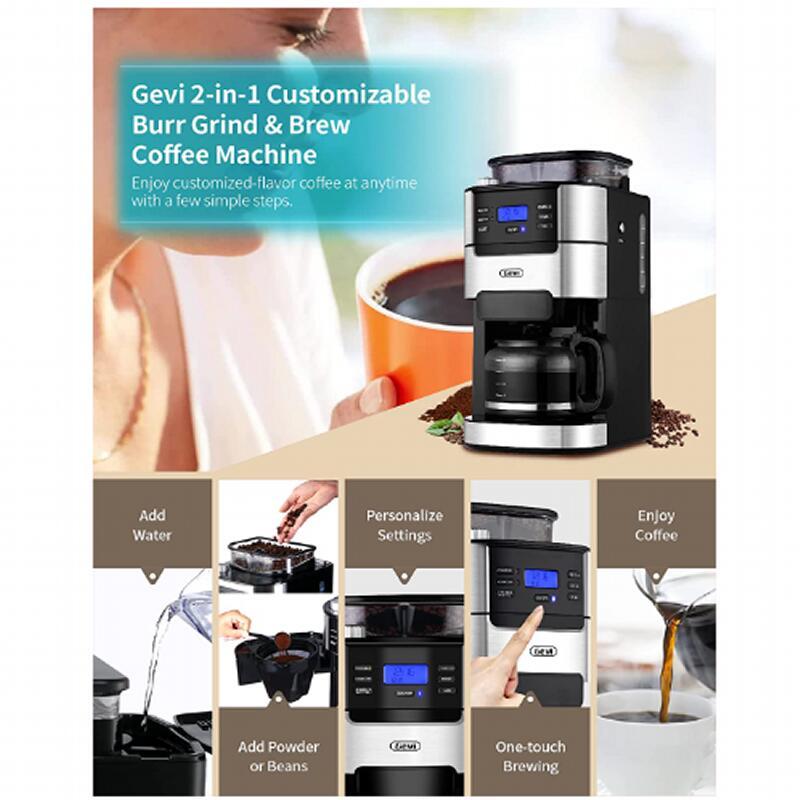 コーヒーメーカー 豆挽き付 1.5L ガラスカラフェ ミル グラインダー 10-Cup Grind and Brew Automatic Coffeeの画像
