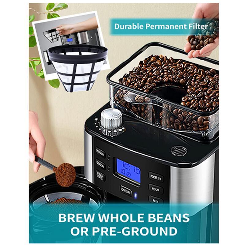 コーヒーメーカー 豆挽き付 1.5L ガラスカラフェ ミル グラインダー 10-Cup Grind and Brew Automatic Coffeeの画像