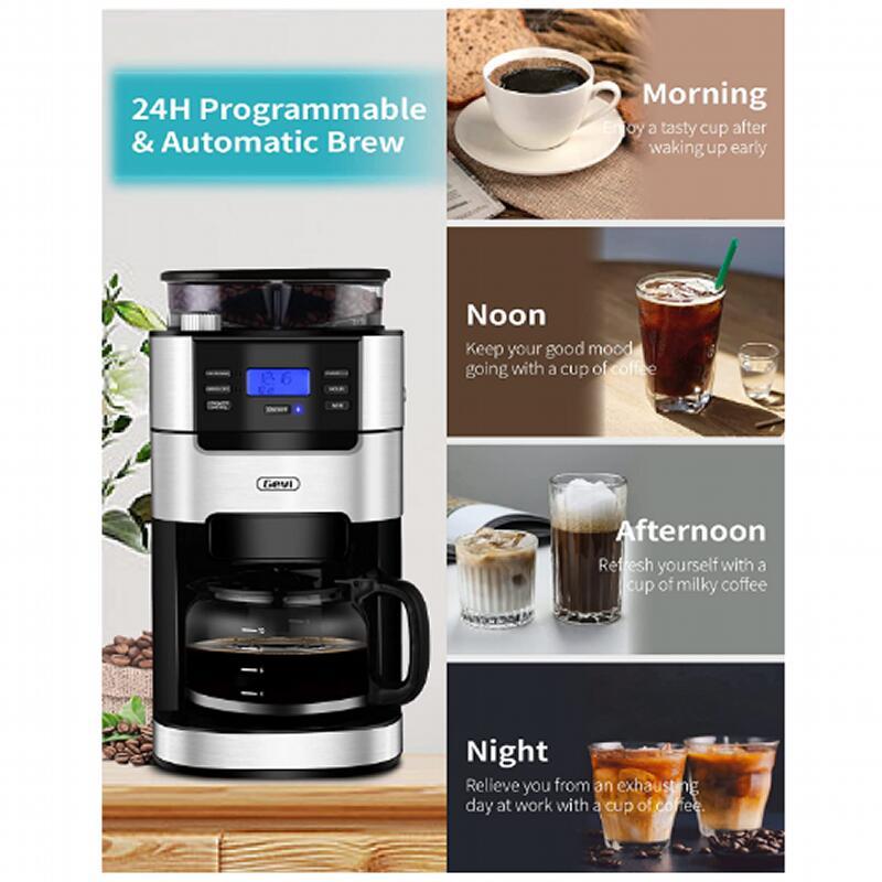 コーヒーメーカー 豆挽き付 1.5L ガラスカラフェ ミル グラインダー 10-Cup Grind and Brew Automatic Coffeeの画像