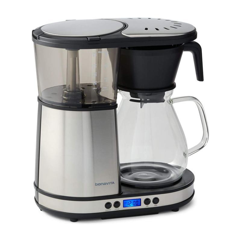 コーヒーメーカー ガラスカラフェ ８カップ タイマー付 ワンタッチ クロム ボナビータ Bonavita BV1902DW 8-Cup One-Touの画像