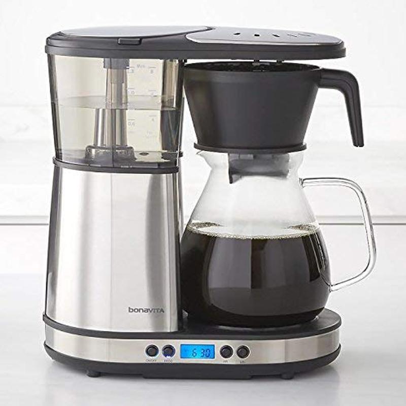 コーヒーメーカー ガラスカラフェ ８カップ タイマー付 ワンタッチ クロム ボナビータ Bonavita BV1902DW 8-Cup One-Touの画像