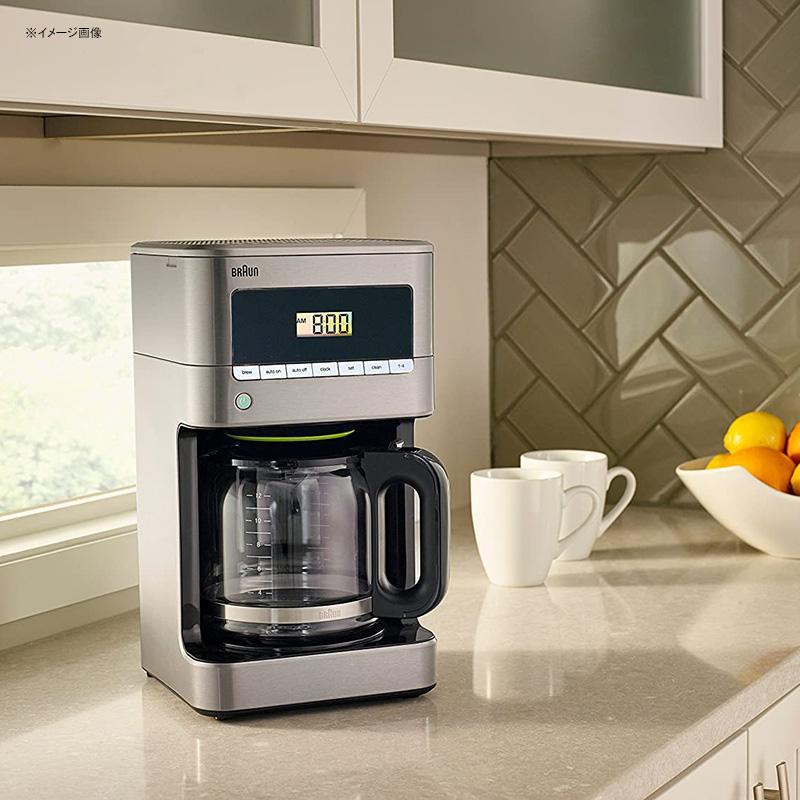 コーヒーメーカー ガラスカラフェ 12カップ タイマー機能 BPAフリー ブラウン Braun KF7070 BrewSense Drip